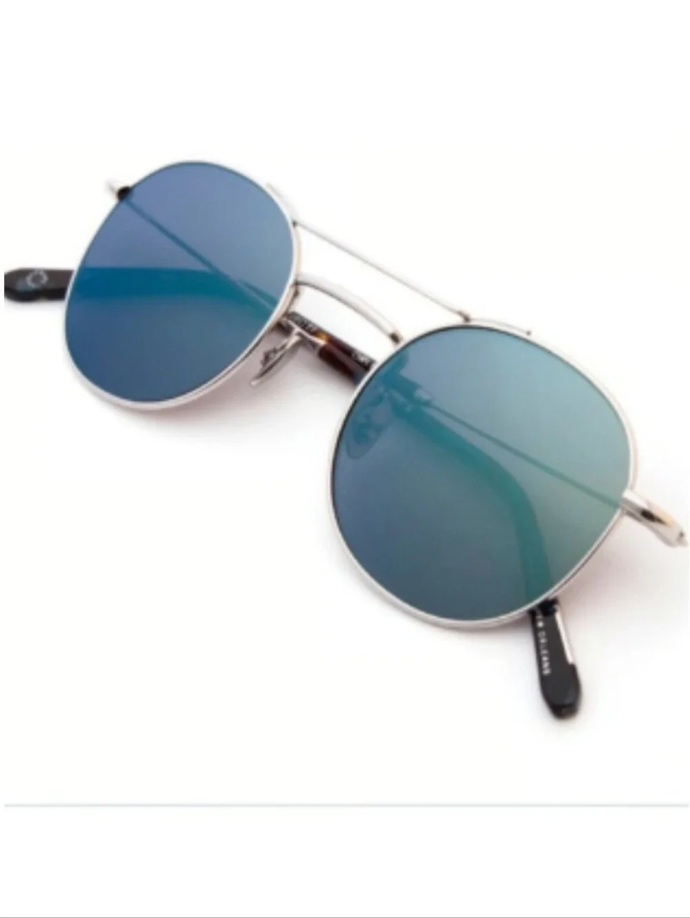 NWB Krewe Orleans Titanium Blue Steel Silver Mirror